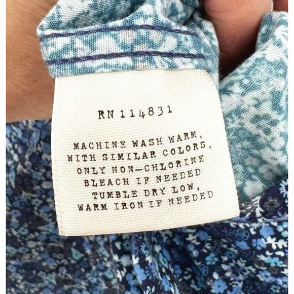 Con.struct Men Slim Fit Stretch Long Sleeve Button Up Shirt Medium Floral - Picture 5 of 6